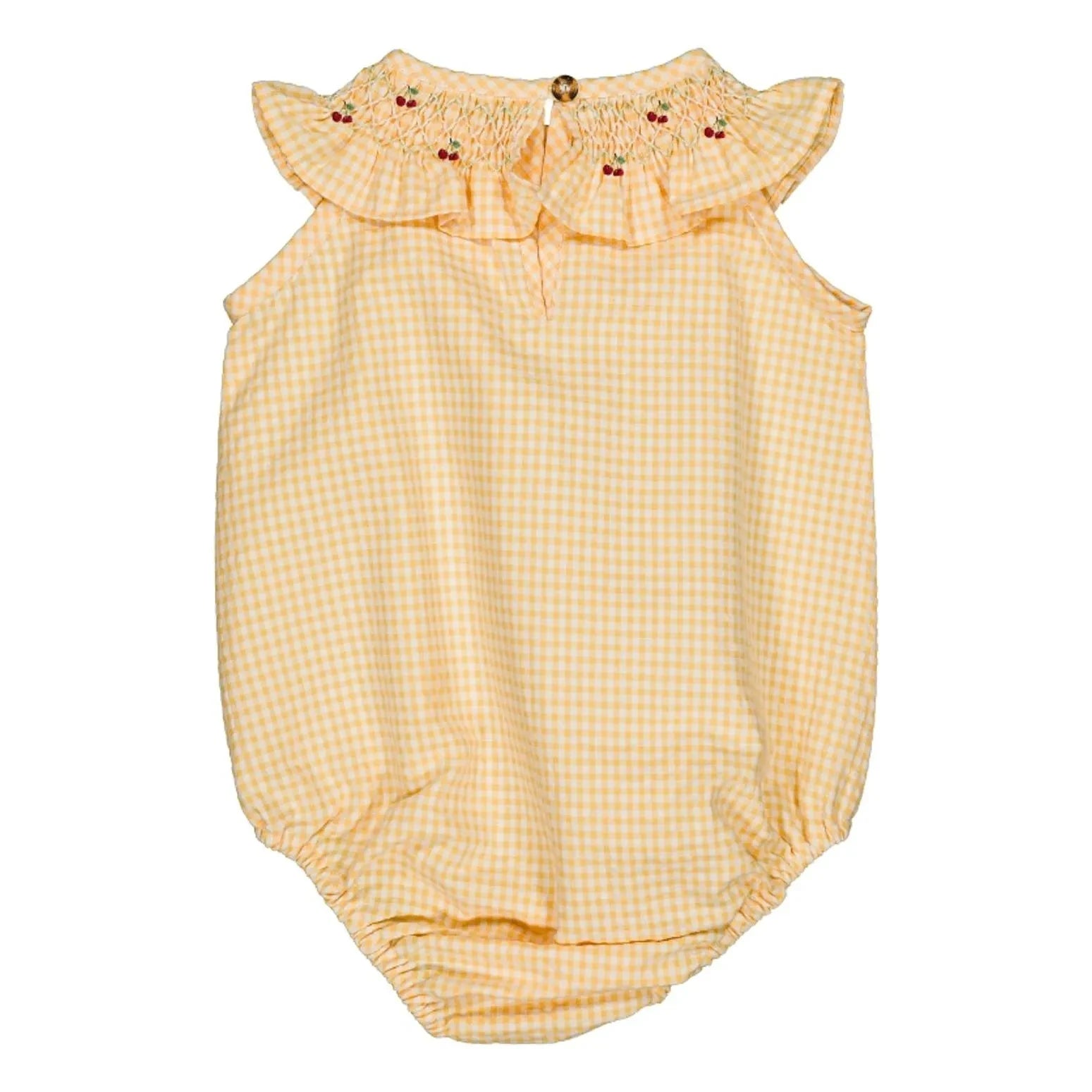 Loir - Marta Vichy Organic Cotton Overalls | Yellow