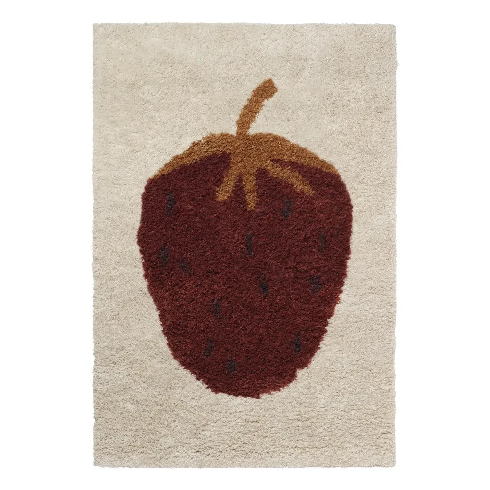 Ferm Living Kids - Fruiticana Strawberry Wool Rug
