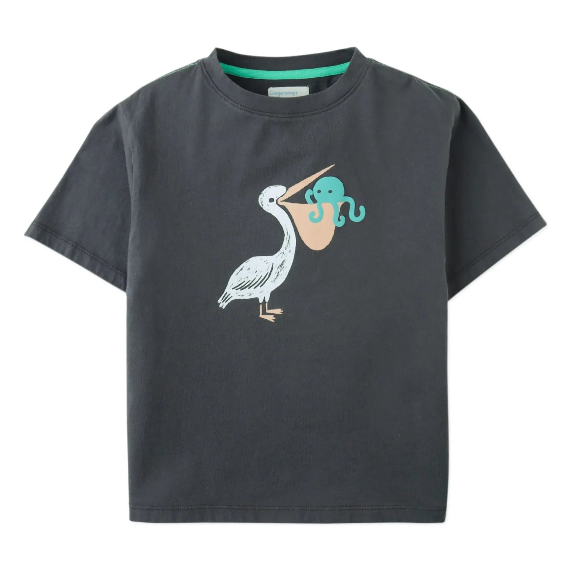 Gingersnaps - Eld Pelican T-Shirt | Charcoal grey