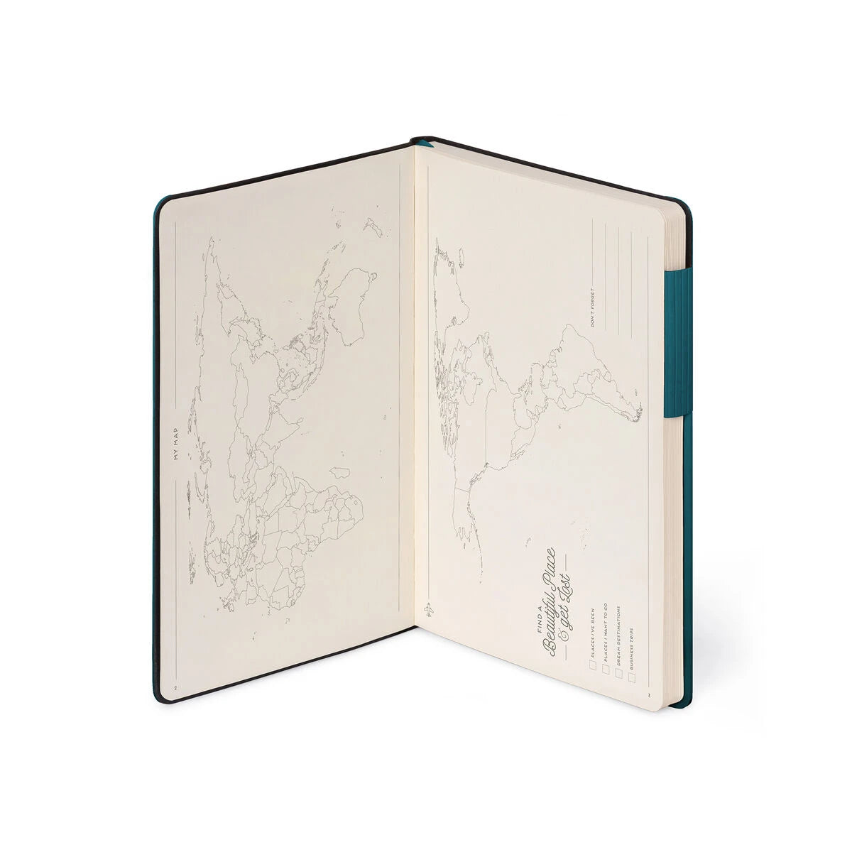 Legami - Blank Page and Monochrome Soft Cover Notebook - Deep Teal - My Notebook