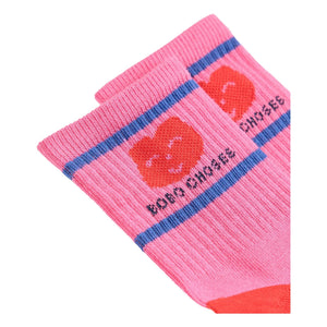 Bobo Choses - Organic Cotton Heart Socks | Fuchsia