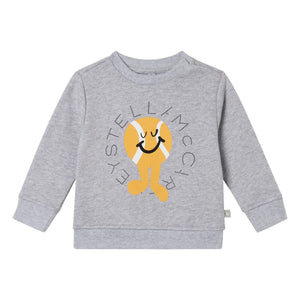 Stella McCartney Kids - Heather Grey Stella Tenis Sweatshirt