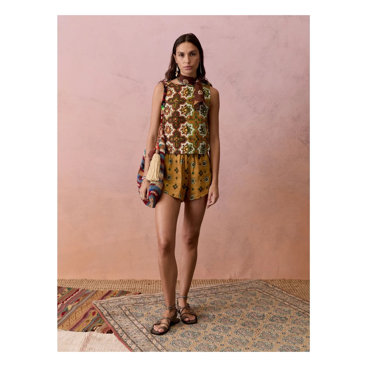 Boteh - Alhambra Linen Shorts | Ocher