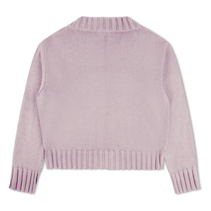 Matona - Organic Cotton Cardigan | Lavender