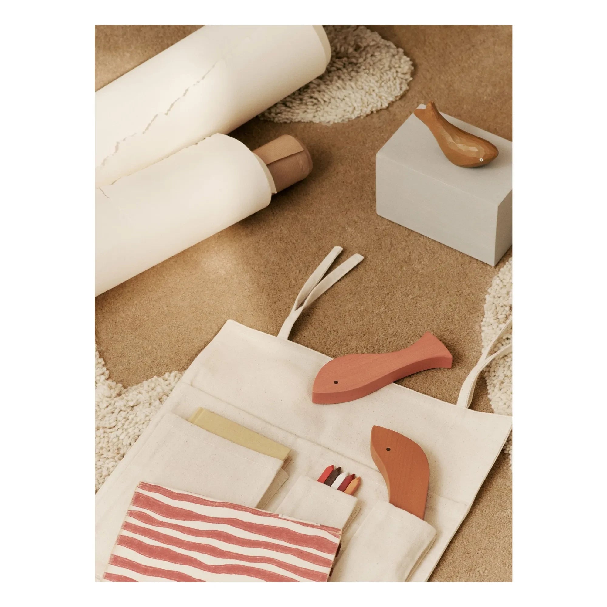Ferm Living Kids - Cotton Travel Organizer | White