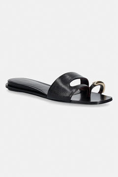 Tory Burch Deri Düz Taban Kadın Terlik Pierced Slide