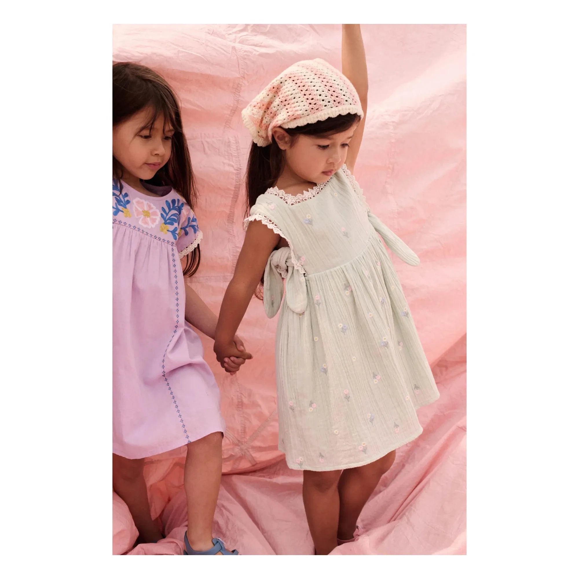 Louise Misha - Aloisa Fleurie Pinafore Dress | Almond Green
