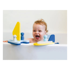 Quut - Sailboats 3D Bath Puzzle - 12 Pieces | Blue