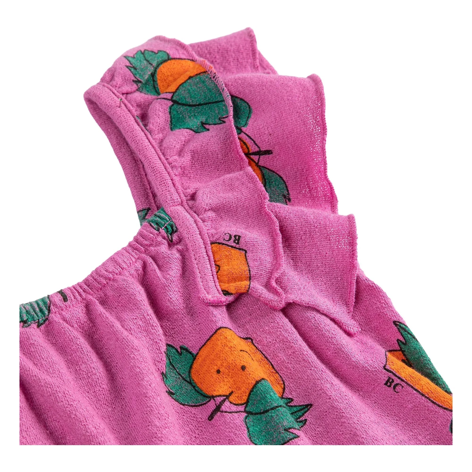 Bobo Choses - Orange Ruffled Dress Made of Organic Cotton | Purple