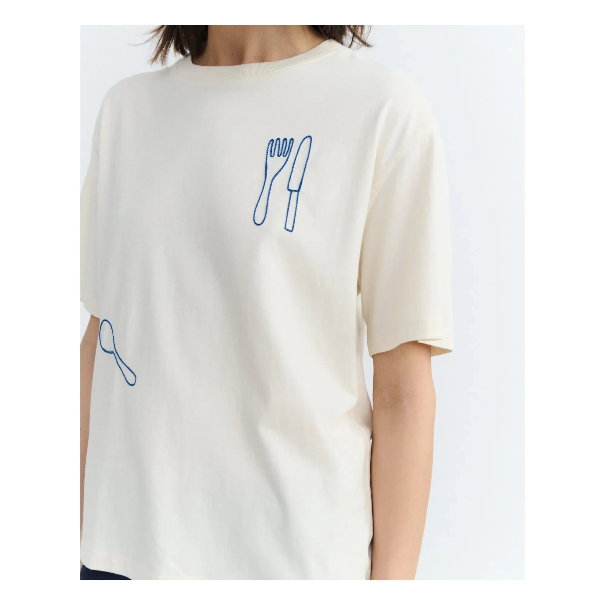 Thinking Mu - Lucia Organic Cotton T-Shirt | Ecru