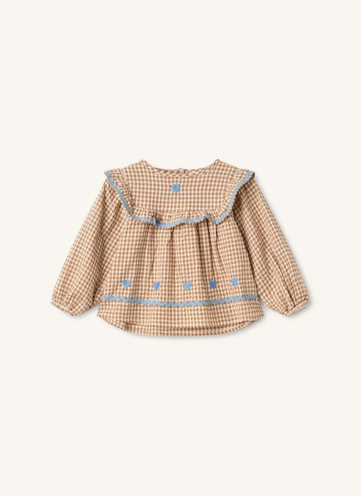 Flöss - Ellis Vichy Blouse | Brown