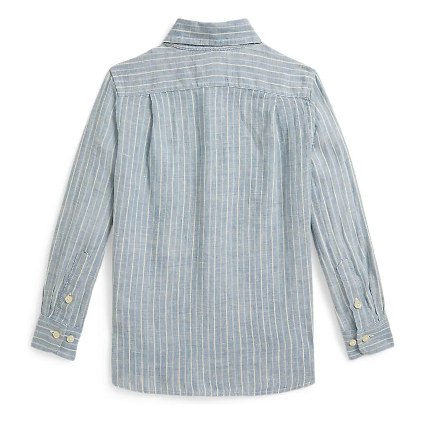 Ralph Lauren - Striped Sport Logo Shirt Linen | Blue