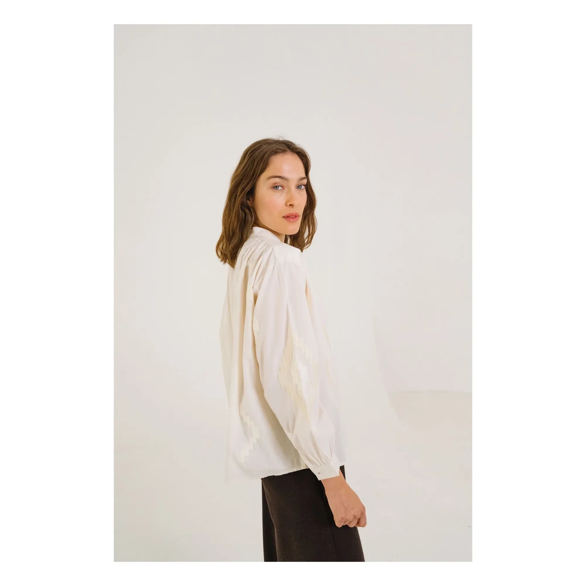 Sacrécoeur - Ella Astra Embroidered Blouse | Ivory