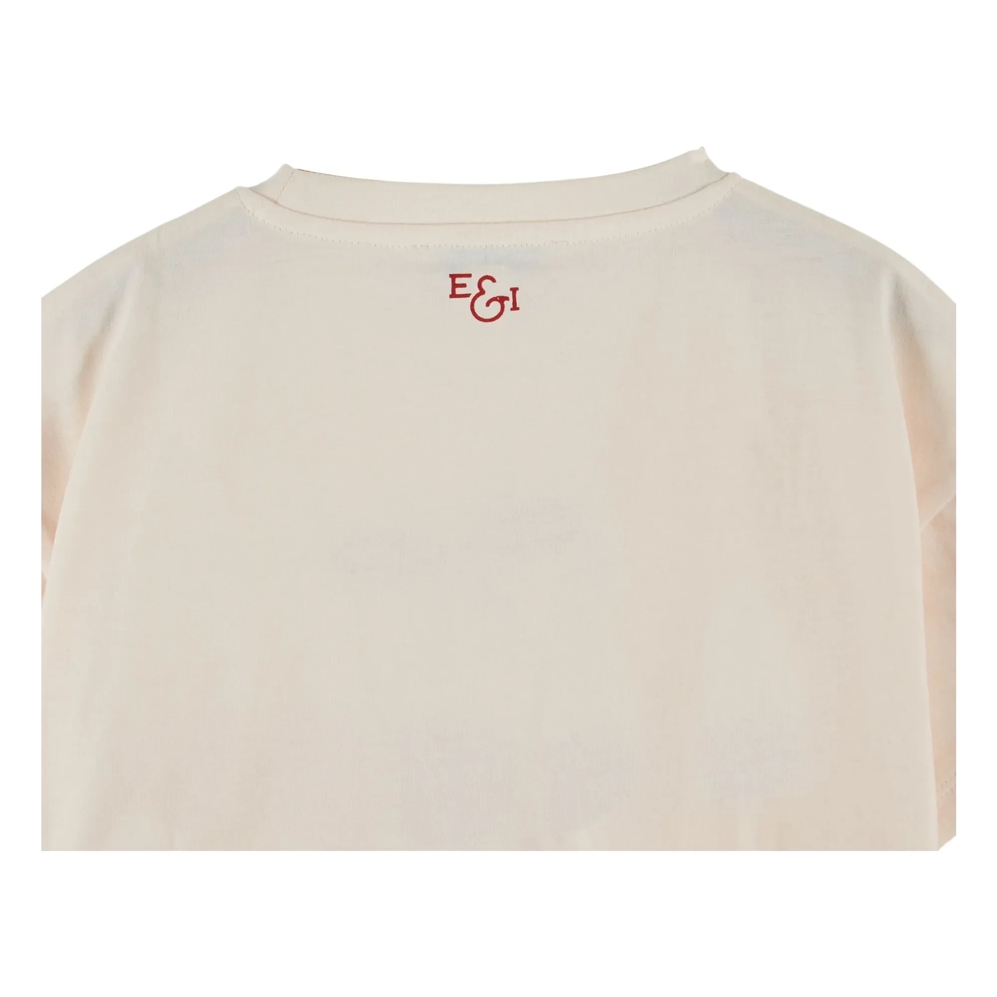 Emile et Ida - Cherry Organic Cotton T-Shirt | Cream