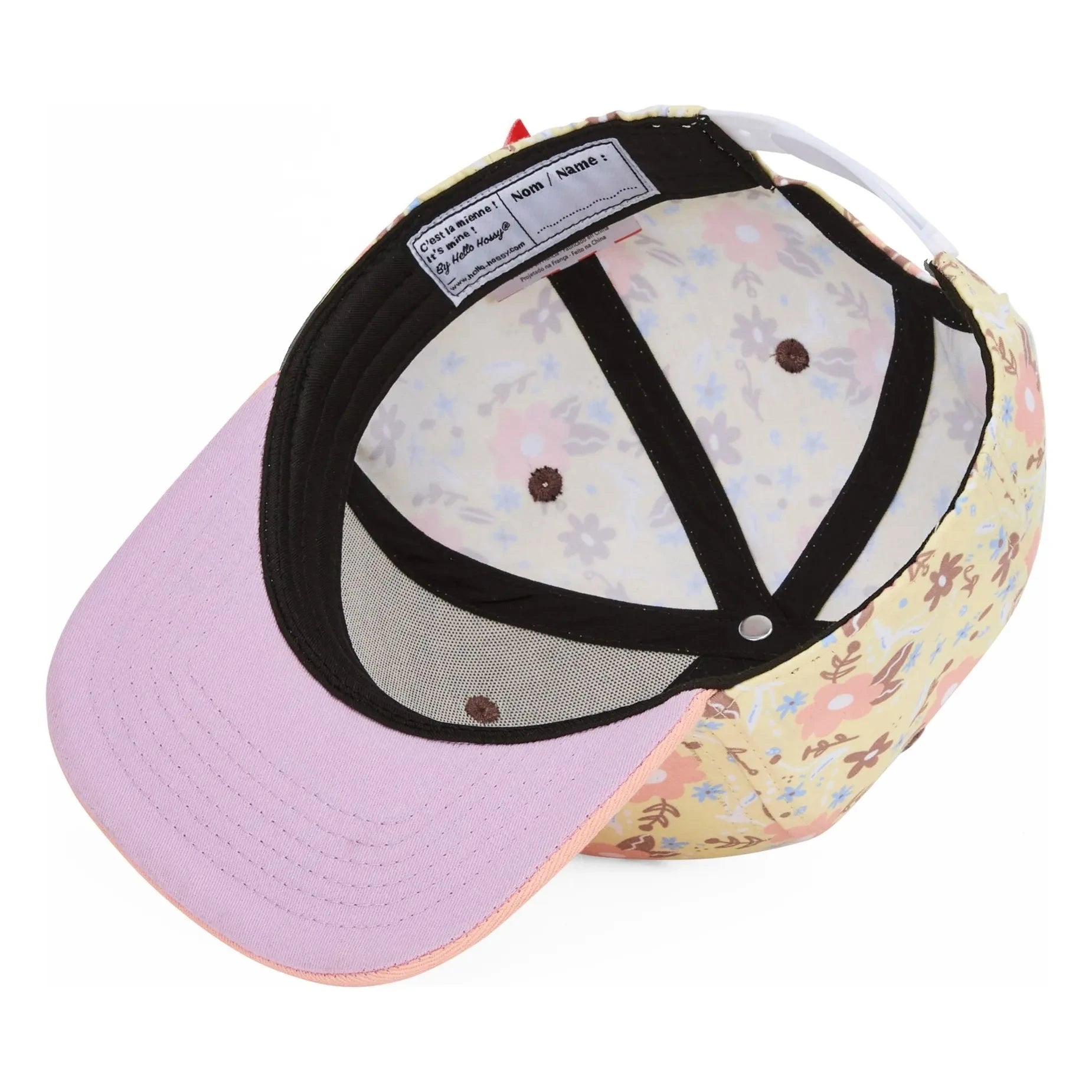 Hello Hossy - Pastel Blossom Flat Visor Hat | Pale Yellow