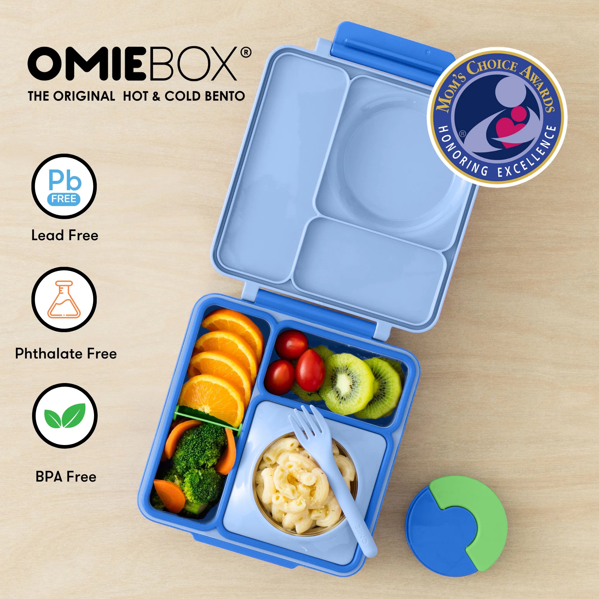 Omiebox - Thermal Insulated Sea Blue Bento Lunch Box