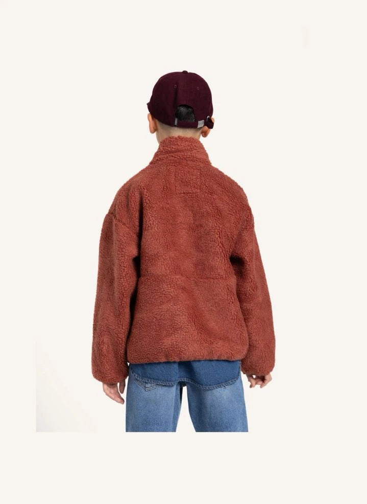 Smallable Kid - Sherpa Smooth Jacket | Brick Red