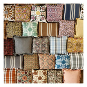 Madam Stoltz - Suzani Embroidered Cushion Cover | Brown