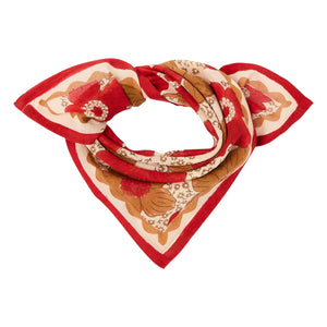 Apaches - Small Scarf Dupatta Flowers | Red