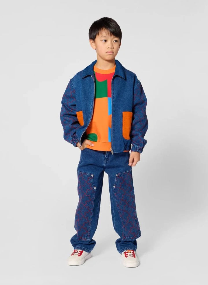 Kenzo - Puzzle İşlemeli Jean | Mavi