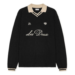 Les Deux - Polo Waffle Football | Black