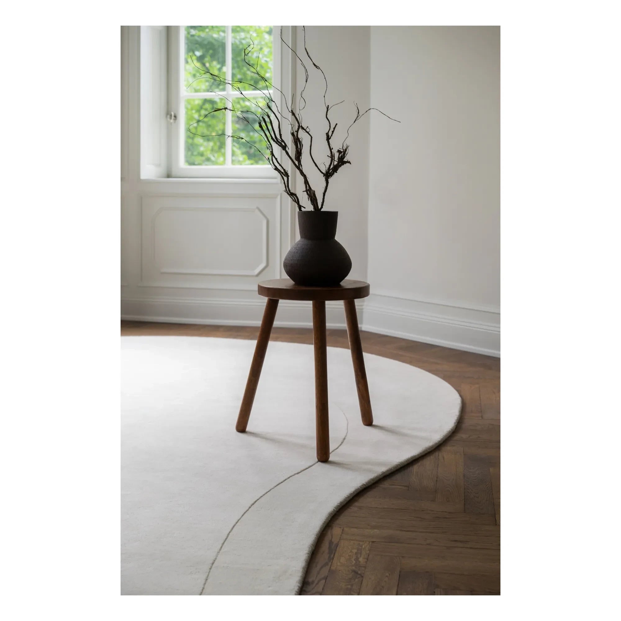 Layered - Remnant Wool Rug | White