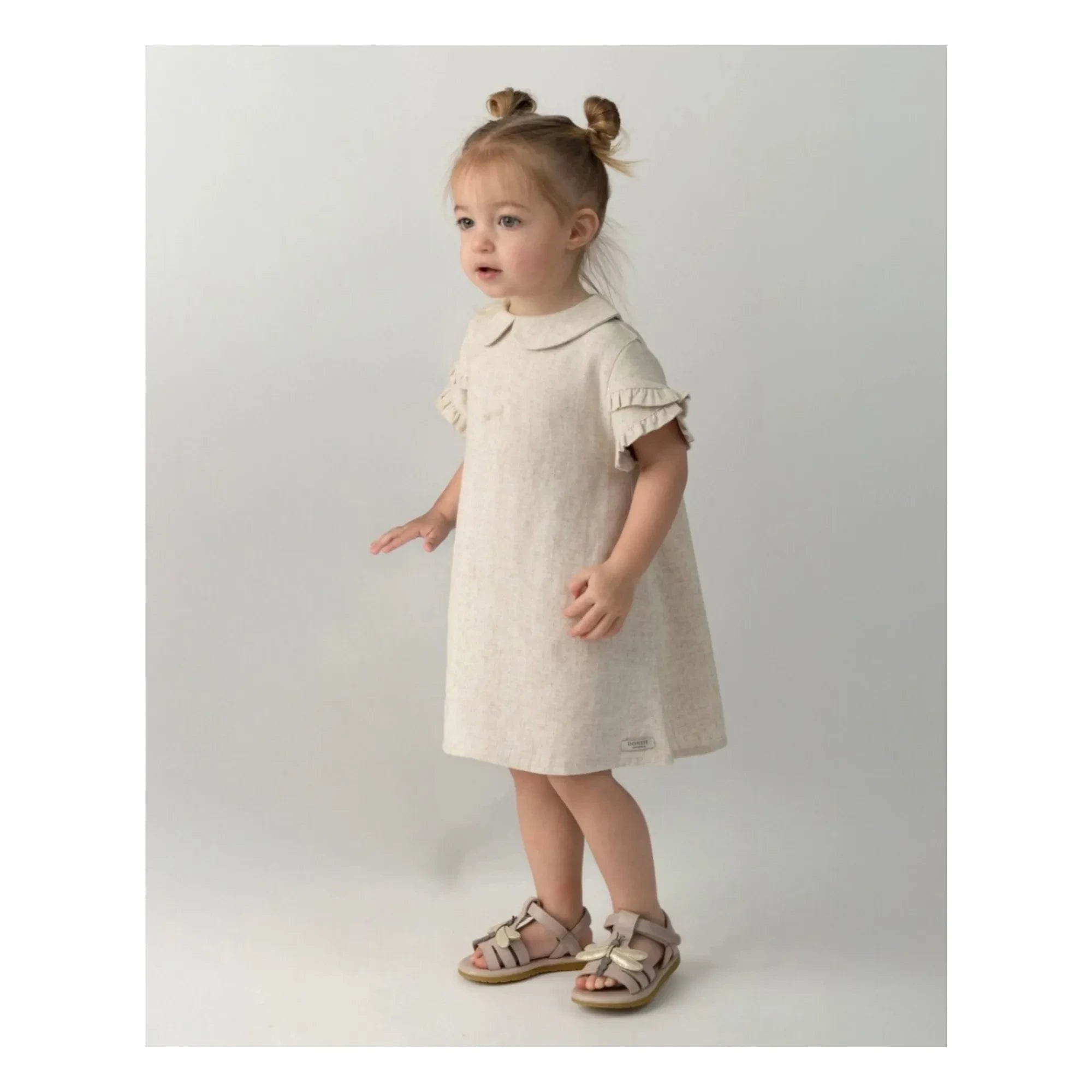 Donsje - Flien Claudine Collar Dress | Heather White