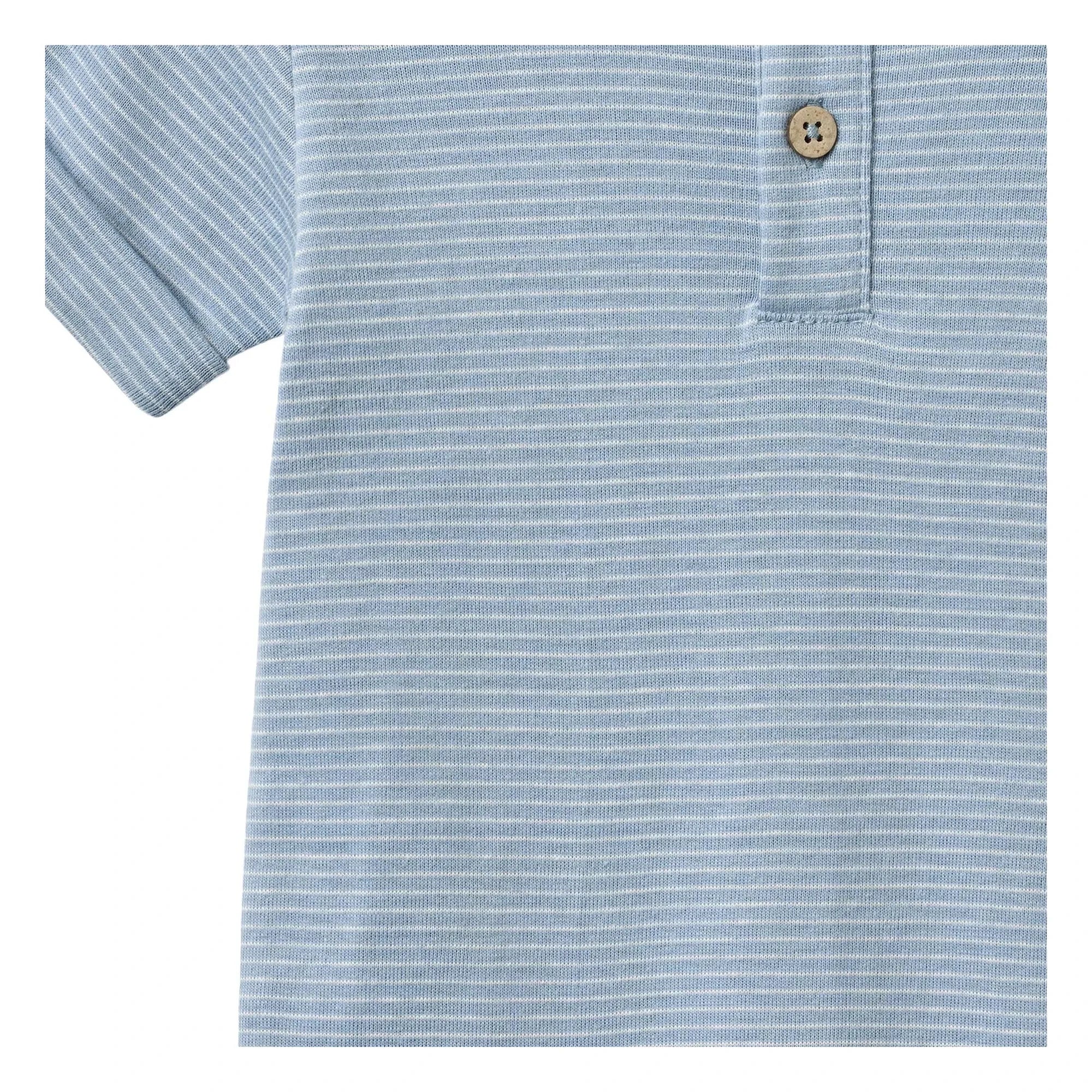 Wheat - Organic cotton Alfred striped bodysuit | Light Blue