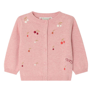 Bonpoint - Claudie Embroidered Cardigan | Powder Pink