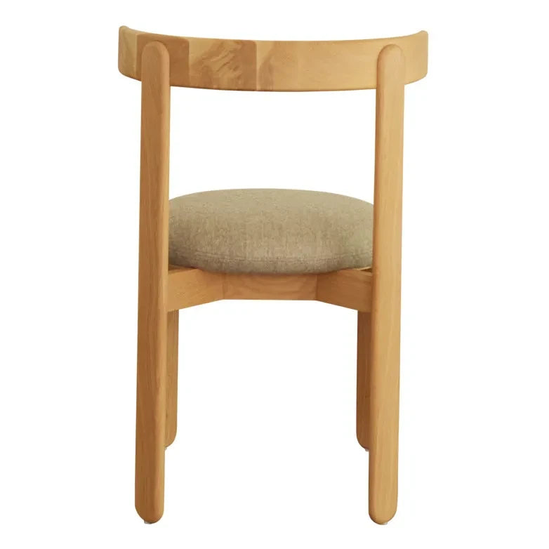 Gabrielle Paris - Lilac Wooden Chair, Linen Stool | Cream