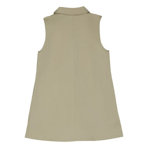Tangerine - Sleeveless Polo Dress | Beige