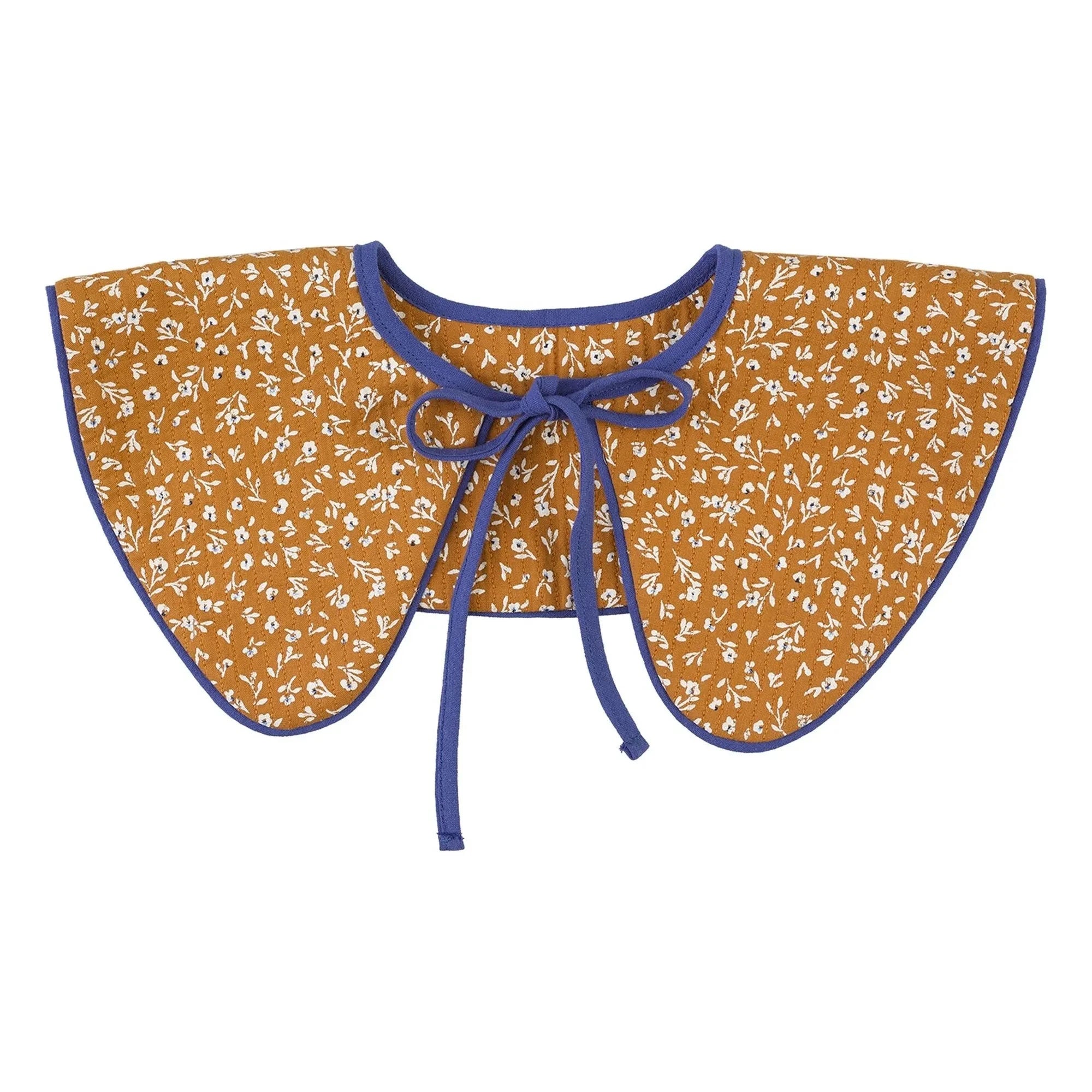 THE LiTTLE POETS - Augustina Floral Collar Organic Cotton | Caramel