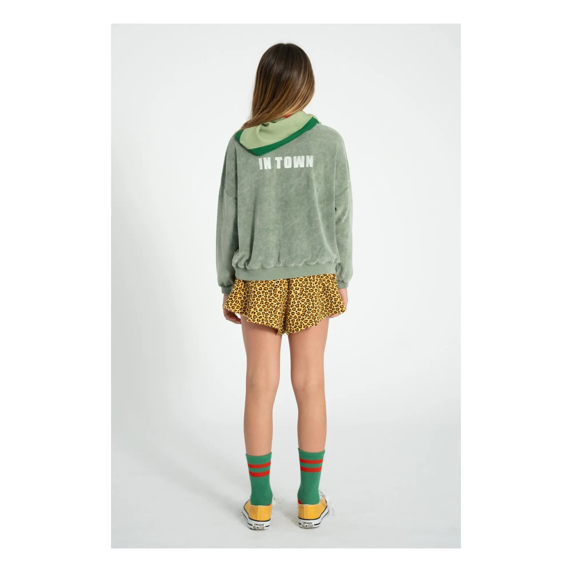 Piupiuchick - Best Friend Organic Cotton Towel Sweatshirt | Dark Green