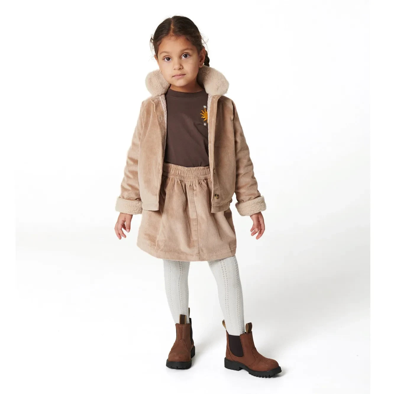 Copenhagen Colors - Organic Cotton Corduroy Skirt | Beige