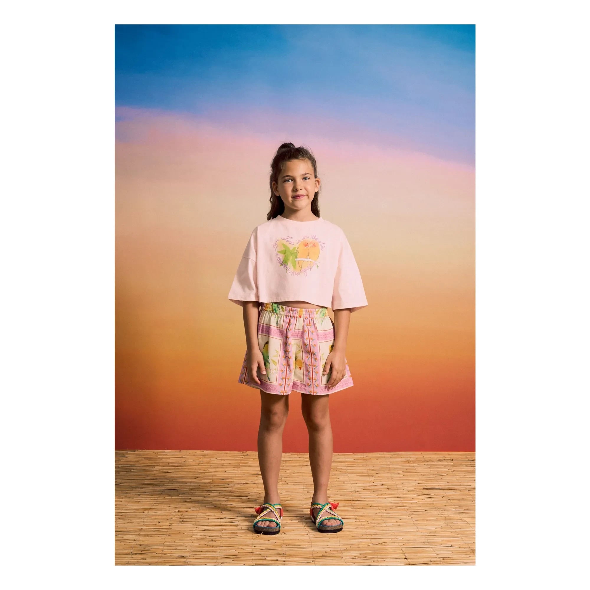 Maison Mangostan - Short Patchwork Birds | Pink