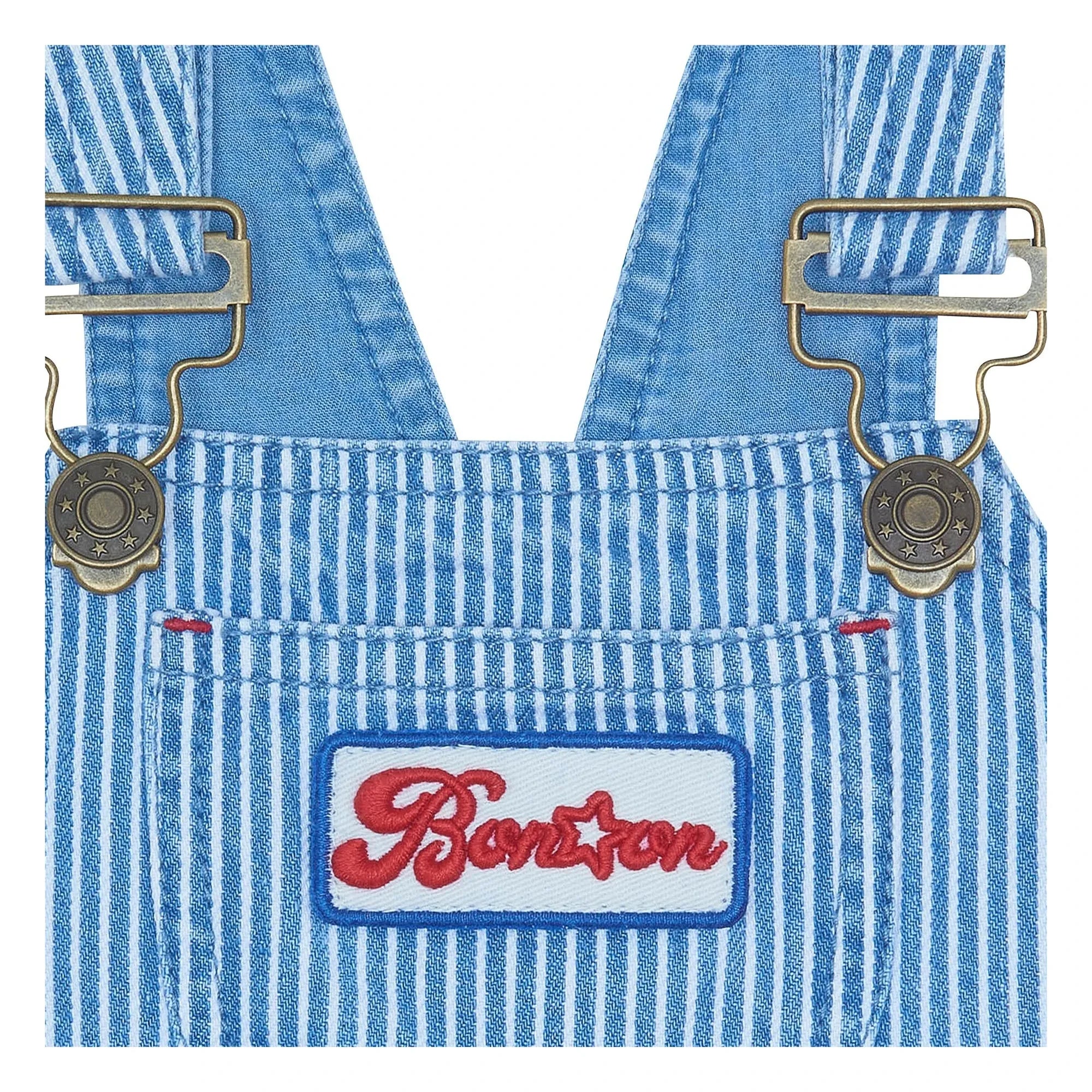 Bonton - Stylish Striped Denim Overalls | Blue