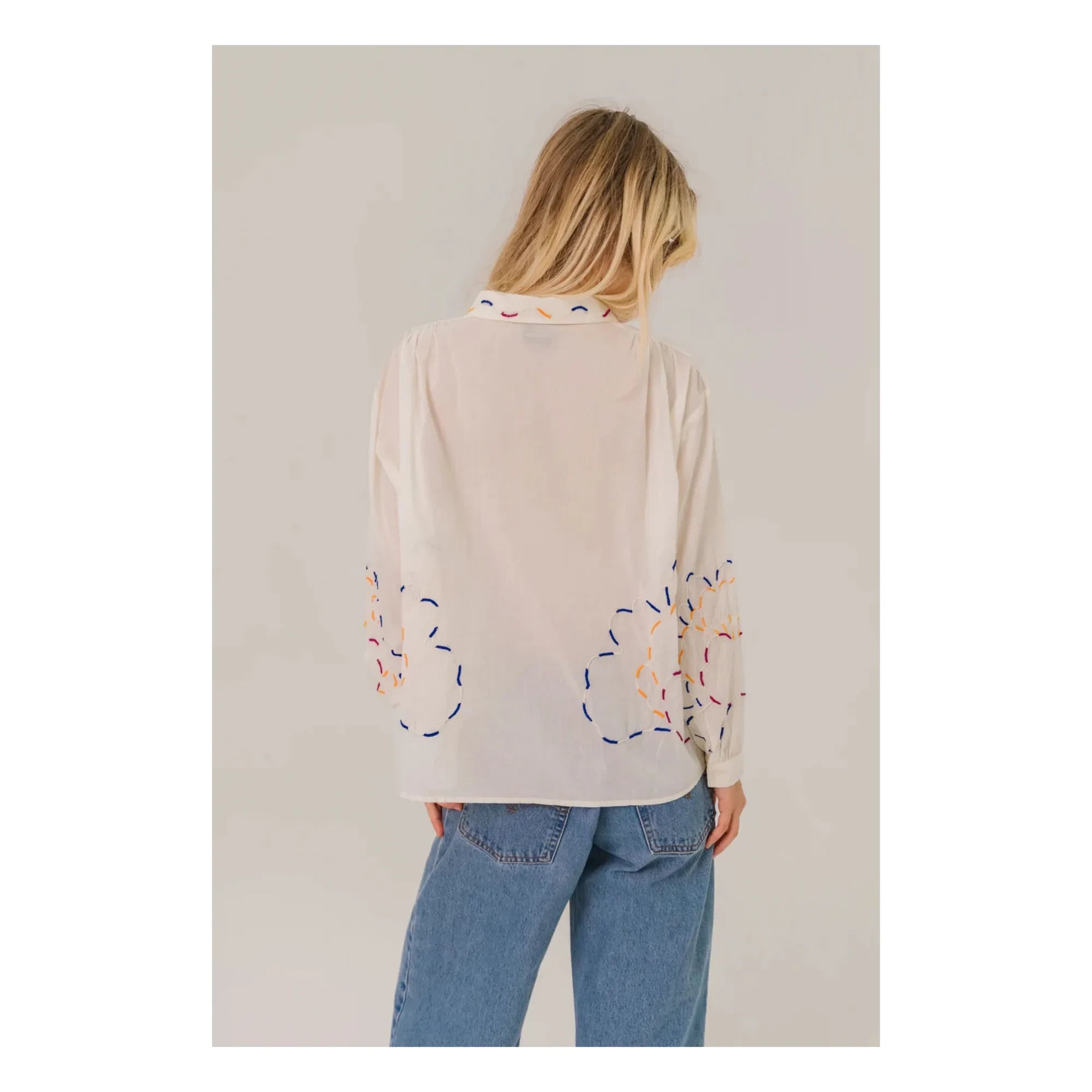 Sacrécoeur - Ali Pivoine Cotton Voile Shirt | White
