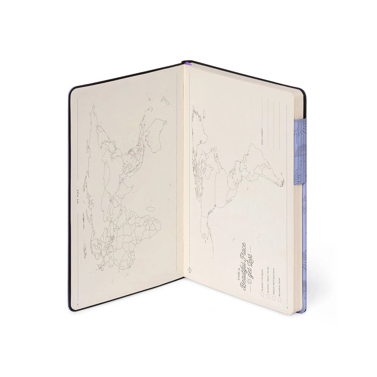 Legami - Defter ile Blank Pages ve Monochrome Yumuşak Kılıf - Cosmic Lilac - My Defter