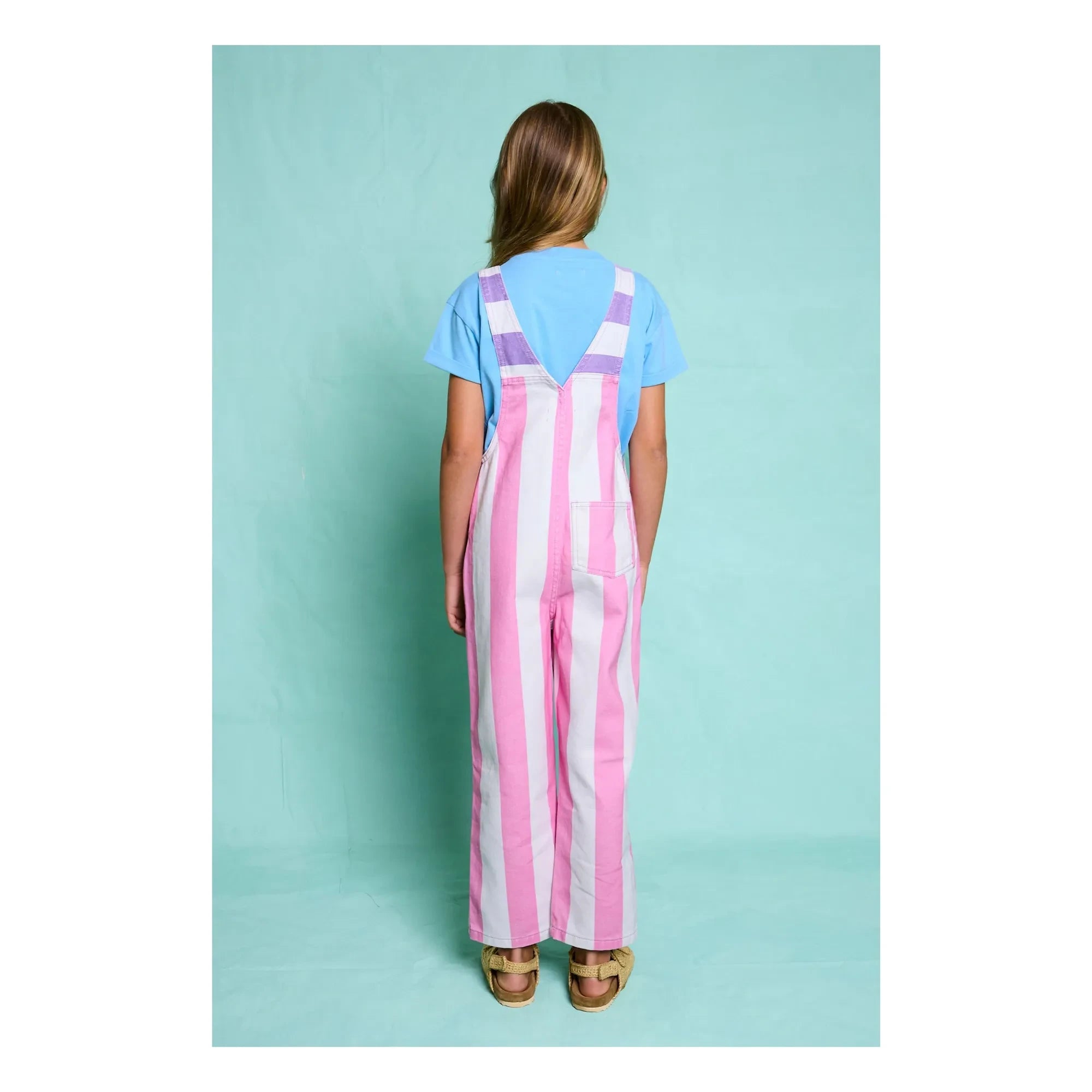 Favorite People - Amore Striped Overalls | Pink