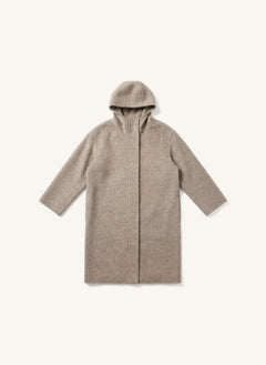 Smallable Woman - Equinoxe Wool Hooded Coat | Pearl grey