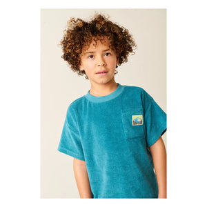 Tumble N'Dry - Morea Oversized Organic Cotton T-shirt | Peacock Blue