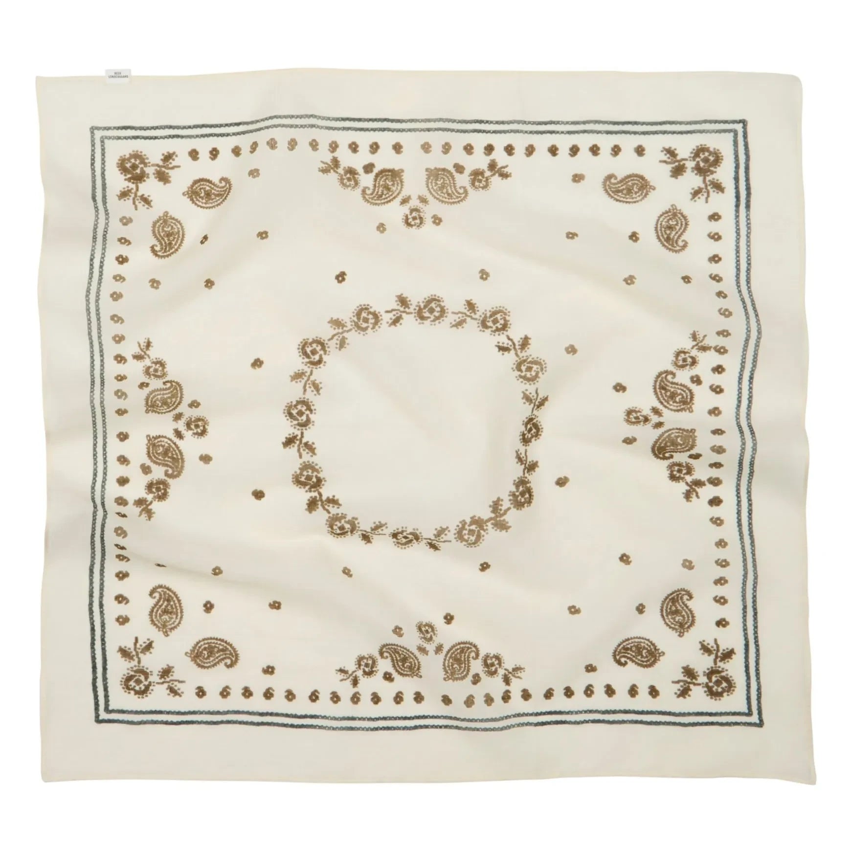 Becksöndergaard - Bloom Paisley Cotton Scarf | Ecru