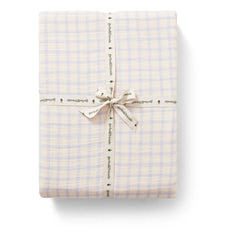 garbo&friends - Fitted Sheet Gingham Sky | Light Blue