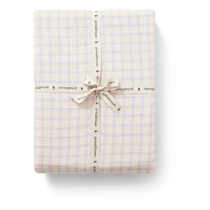 garbo&friends - Fitted Sheet Gingham Sky | Light Blue