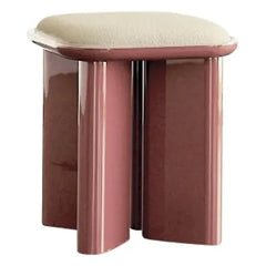 Gabrielle Paris - Lazarus Lake Upholstered Pouf | Cranberry