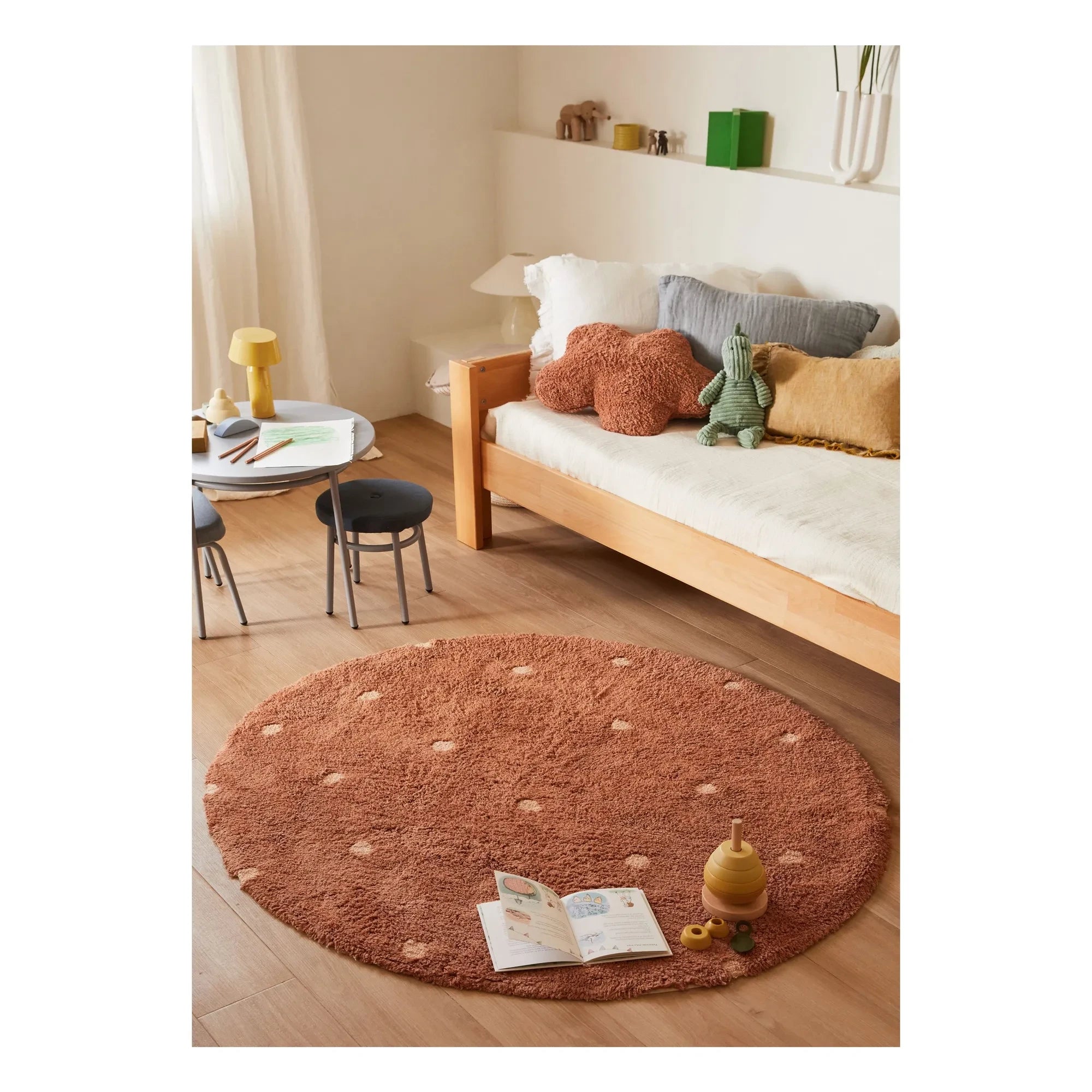 Lorena Canals - Dotted Round Rug | Terracotta