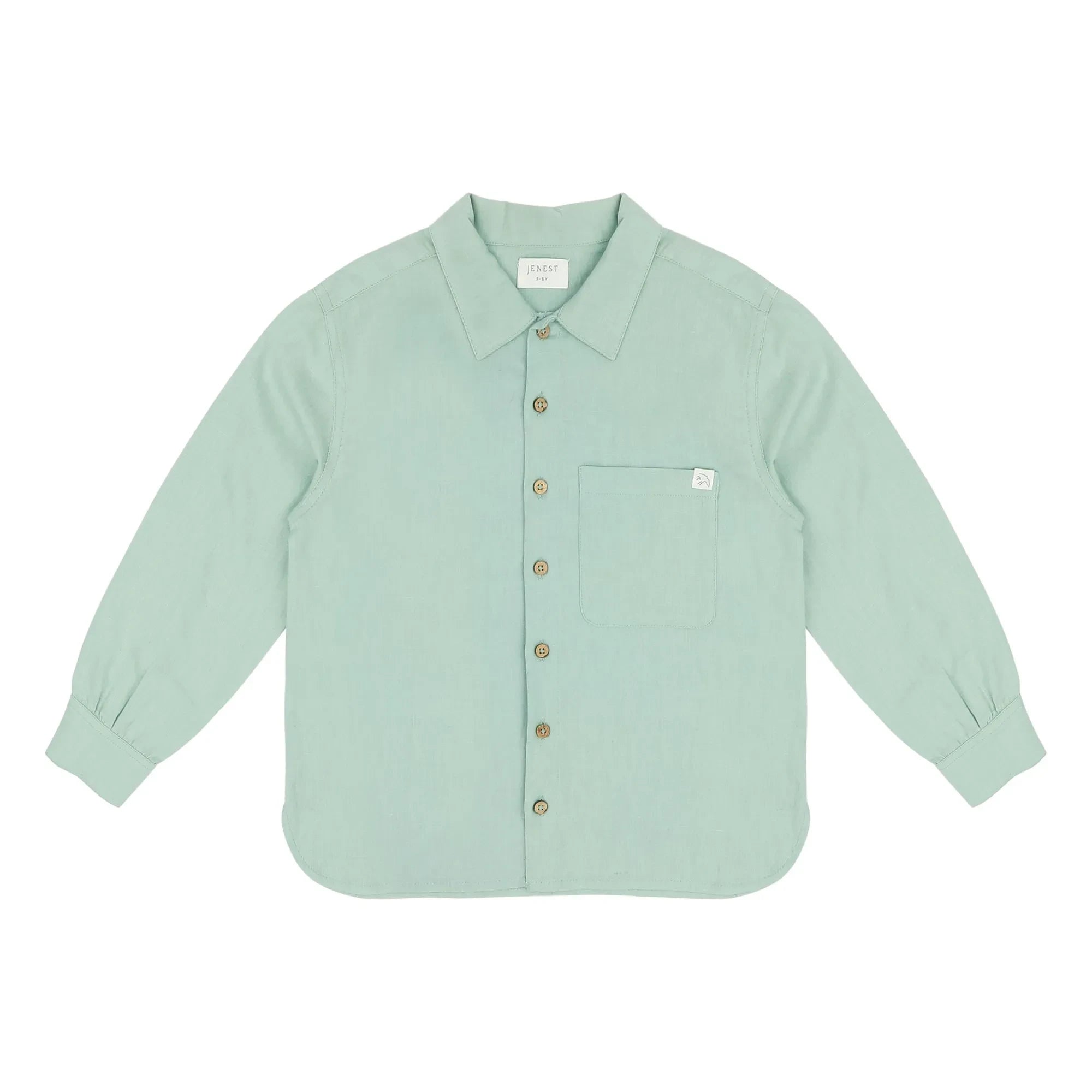 Jenest - Lef Linen Shirt | Almond Green