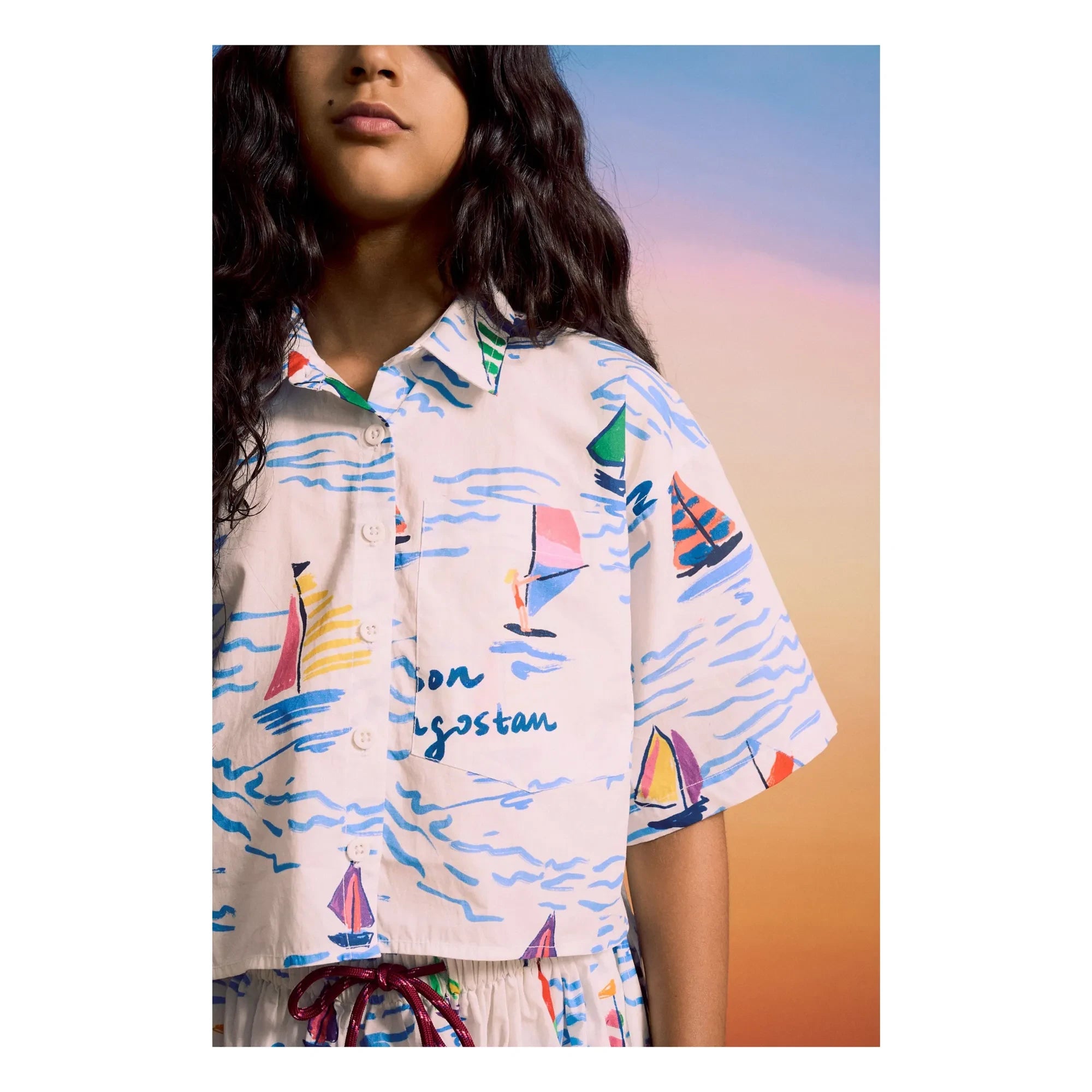 Maison Mangostan - Sails Shirt | White