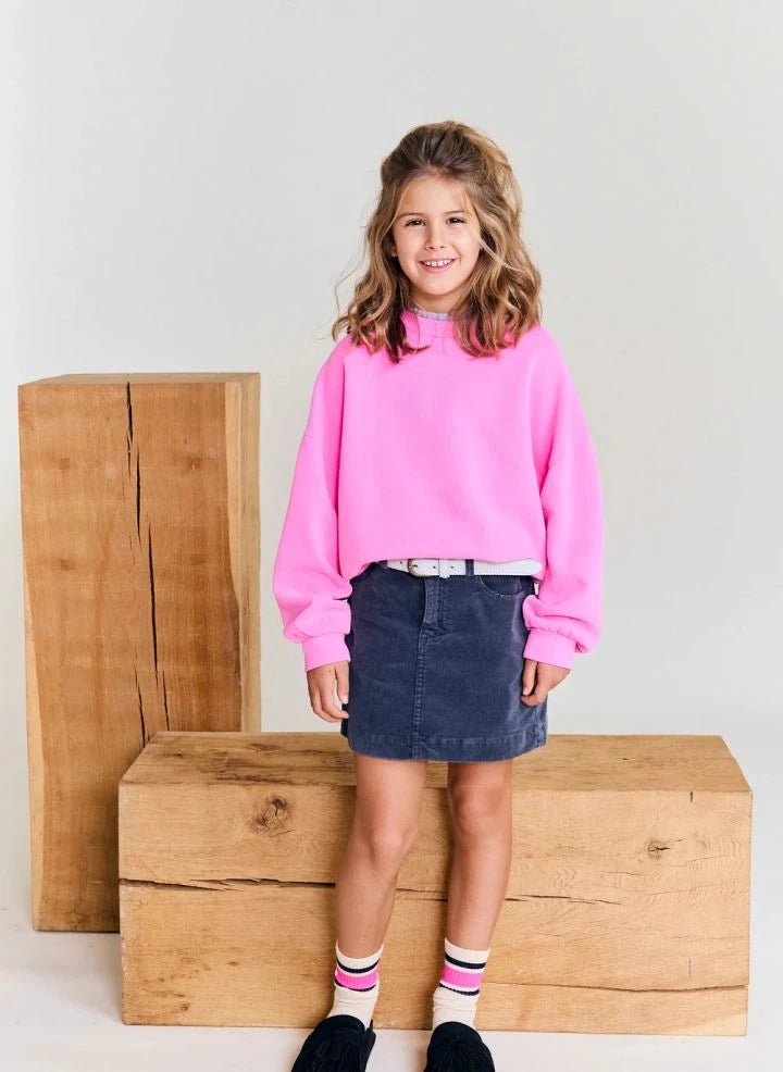 AO76 - Violetta recycled cotton sweatshirt | Fluorescent pink