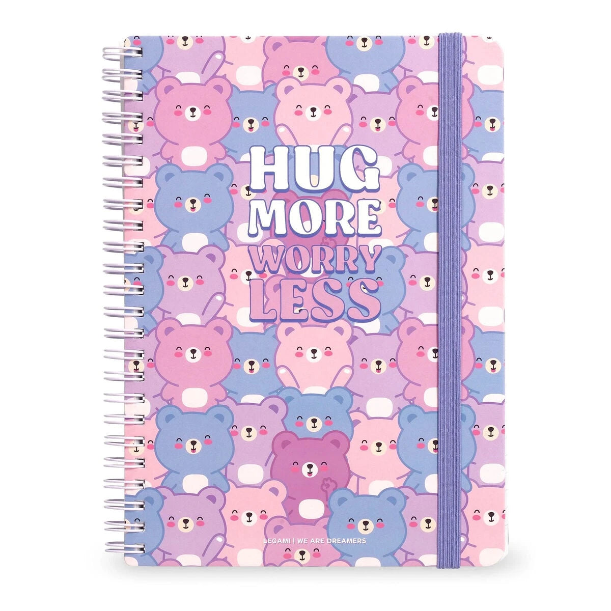 Legami - A4 Çizgili Defter, Resimli Sert Kapaklı - Oyuncak Ayı - Not Defteri - Spiralli